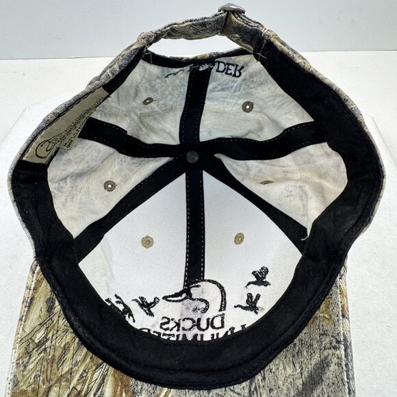 Ducks Unlimited Camouflage Hat Adjustable Strap Embroidered Logo DU Leader OS - Picture 8 of 10
